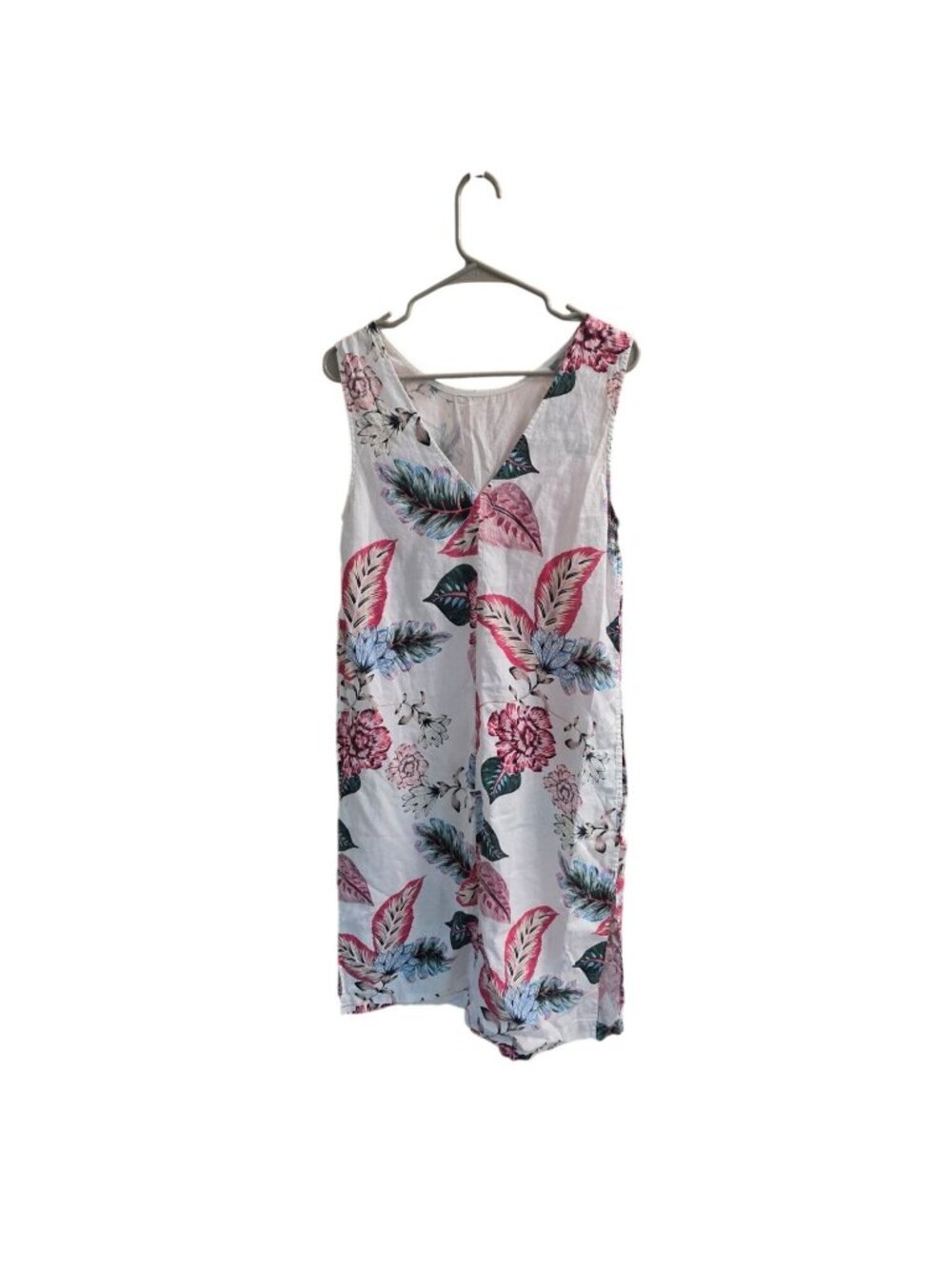Sussan Y2K 100% Linen Tropical Floral Maxi Dress US 6 / AU 10 - Picture 5 of 11